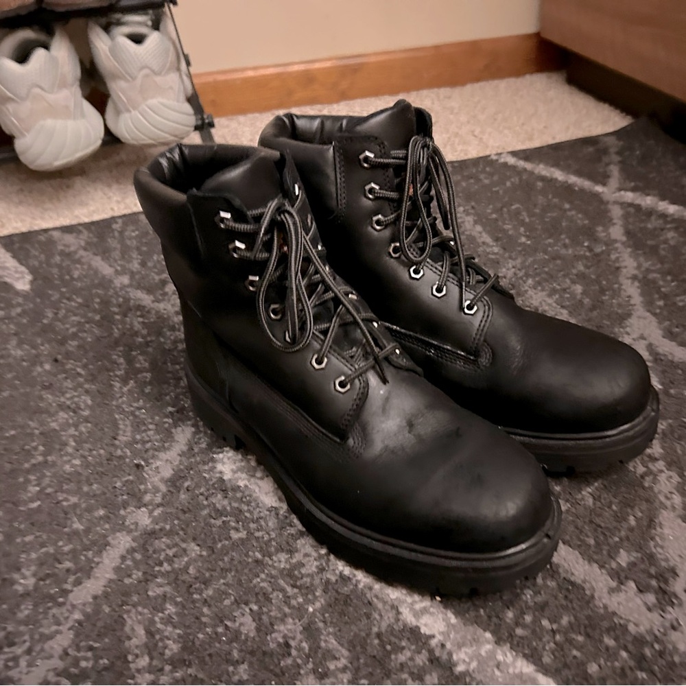 Timberland pro soft toe black boots